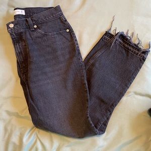 Abercrombie Black wash high-rice skinny jeans